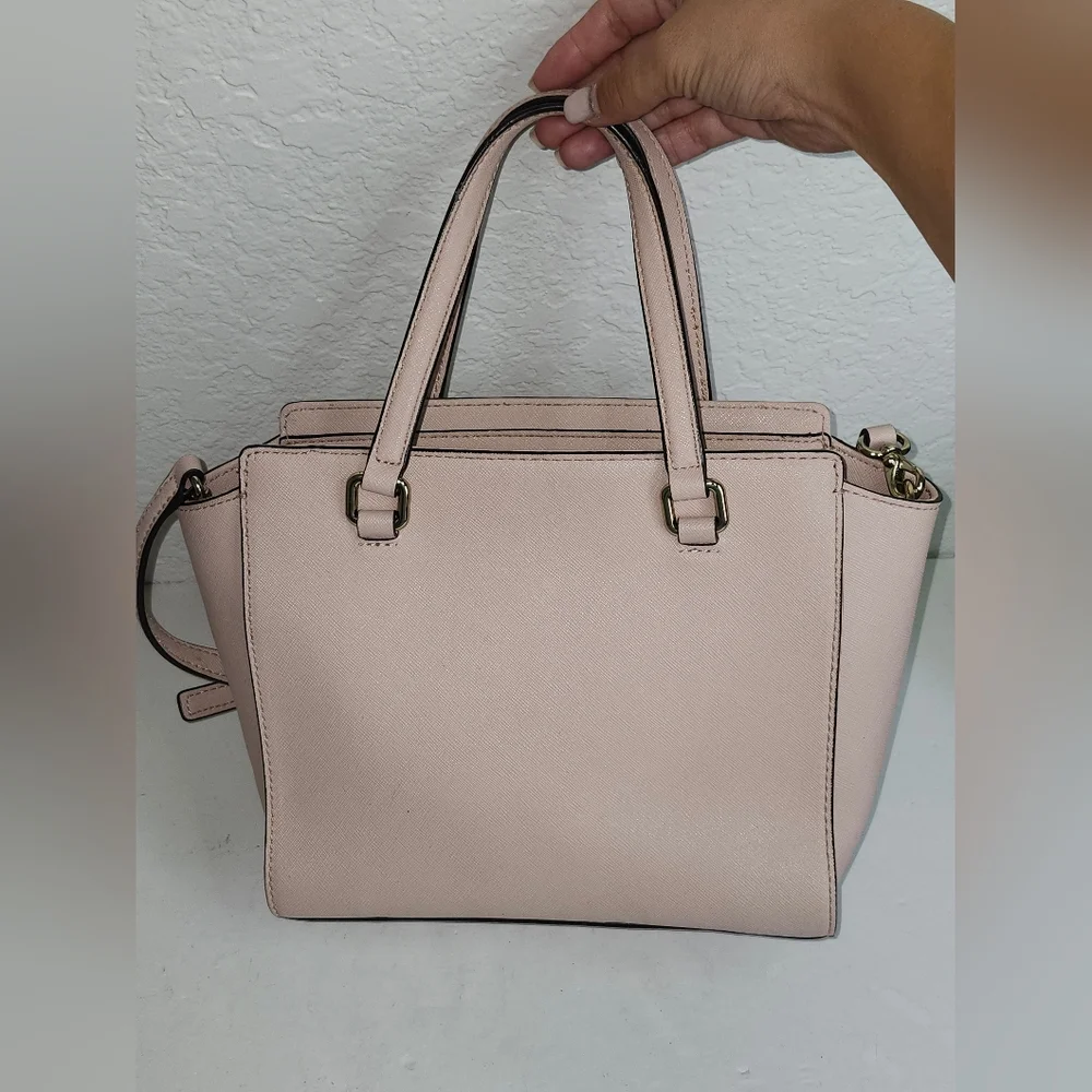 Kate Spade Small Hadlee Laurel Way Jeweled Leather Tote Warm Vellum